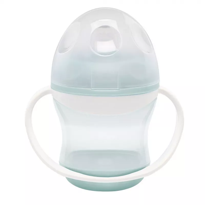 Cana anti-curgere cu capac si manere - Celadon green - Thermobaby, [],bestfam.ro