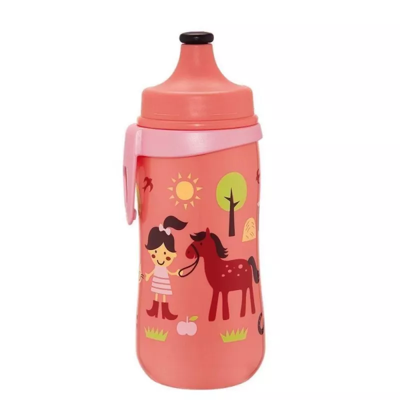 Cana Kids Cup Girl PP 330 ml, antipicurare, cu clip de prindere ,18+ luni, nip 35052, [],bestfam.ro