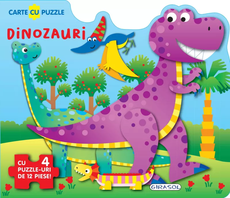 Carte cu puzzle - Dinozauri, [],bestfam.ro