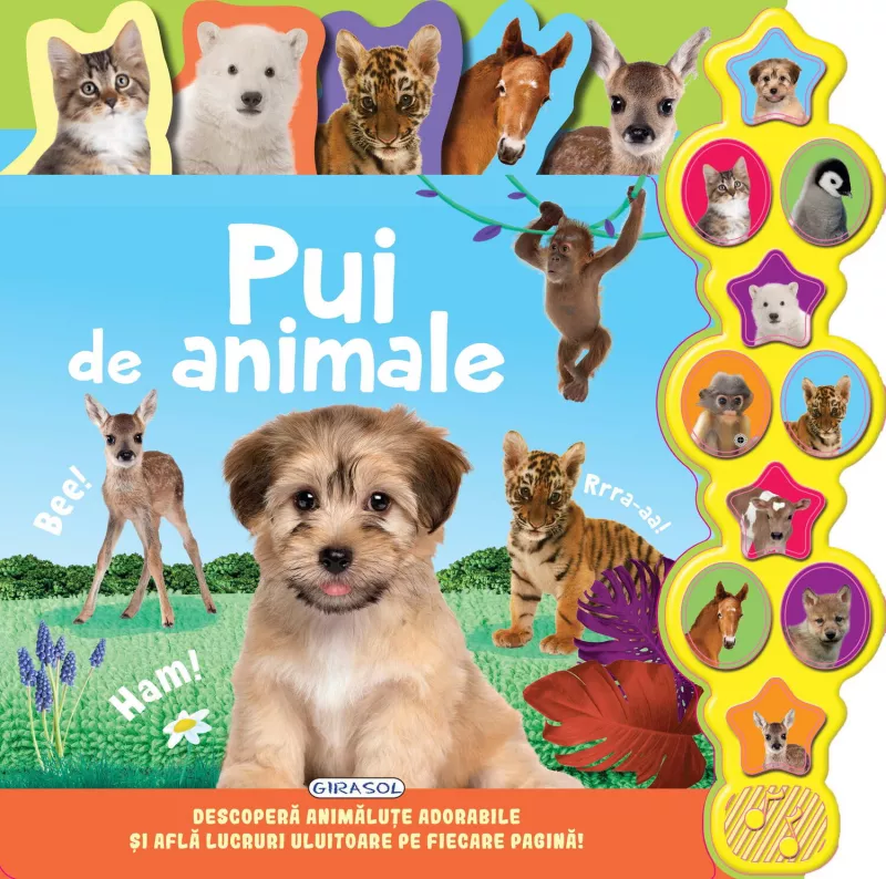 Carte cu sunete - Pui de animale, [],bestfam.ro
