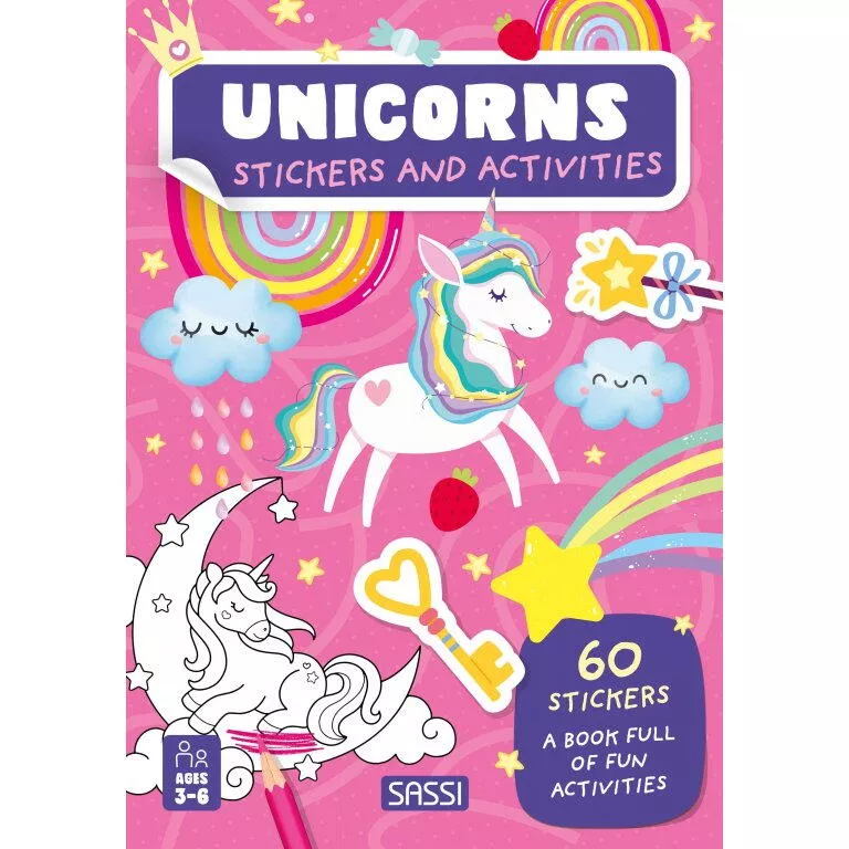 Carte de activitati cu abtibilduri - Unicorni magici, [],bestfam.ro