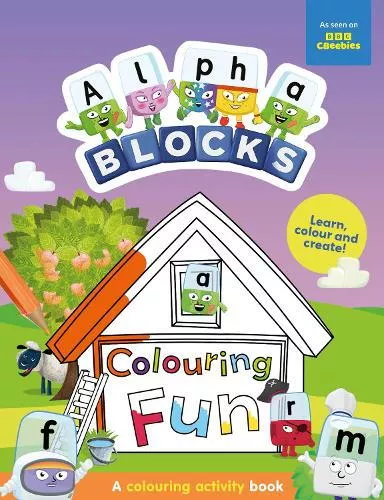 Carte de colorat cu activitati - Distractie cu Alphablocks, [],bestfam.ro