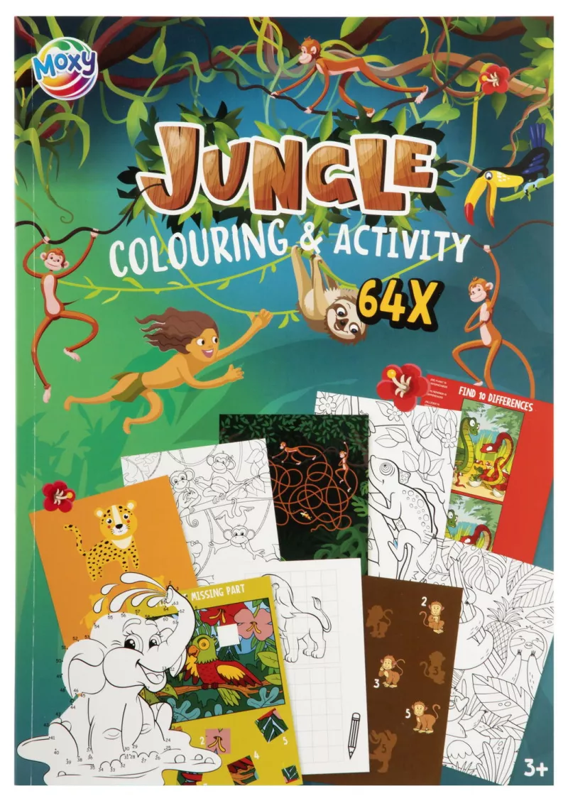 Carte de colorat cu activitati - Jungla, [],bestfam.ro