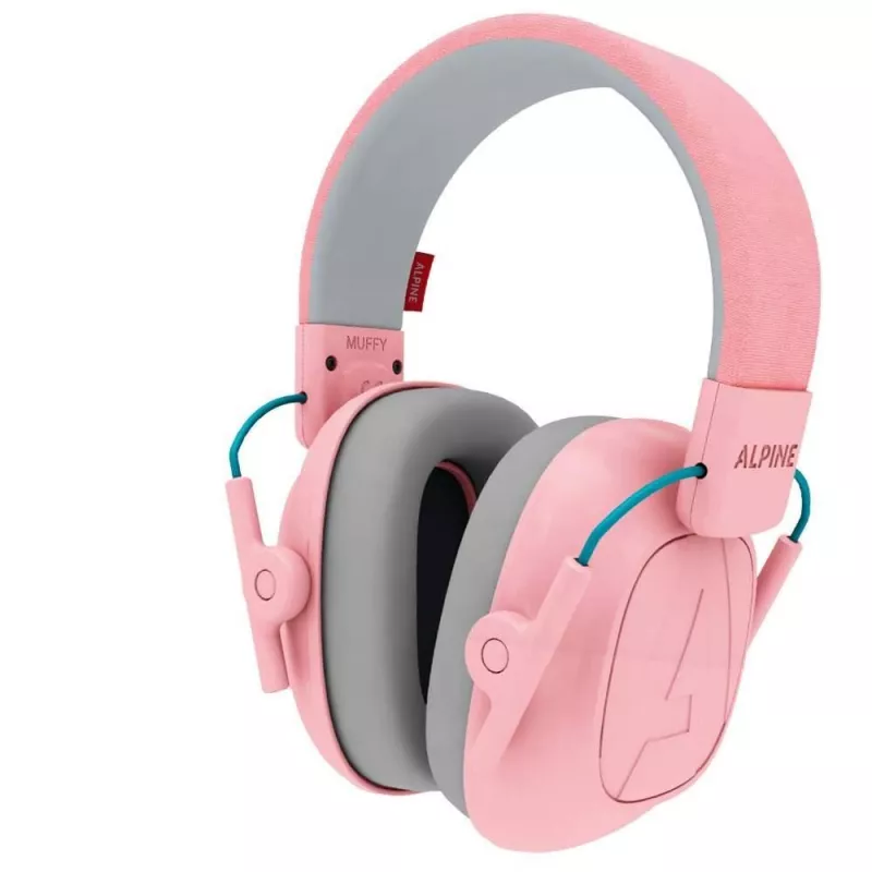 Casti antifonice pliabile pentru copii 5-16 ani, ofera protectie auditiva, SNR 25, roz, ALPINE Muffy Kids Pink ALP26481, [],bestfam.ro