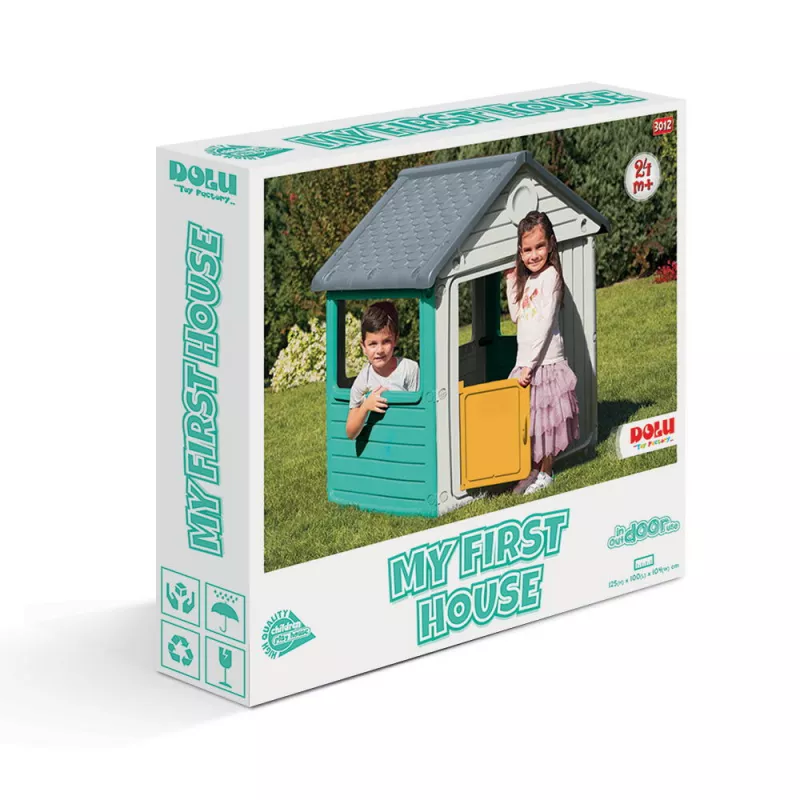 Casuta copii cu tablita de desen pastel, [],bestfam.ro