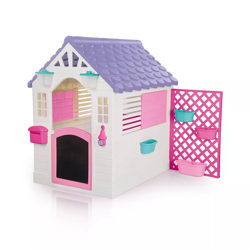 Casuta pentru copii premium - Alb& roz, [],bestfam.ro