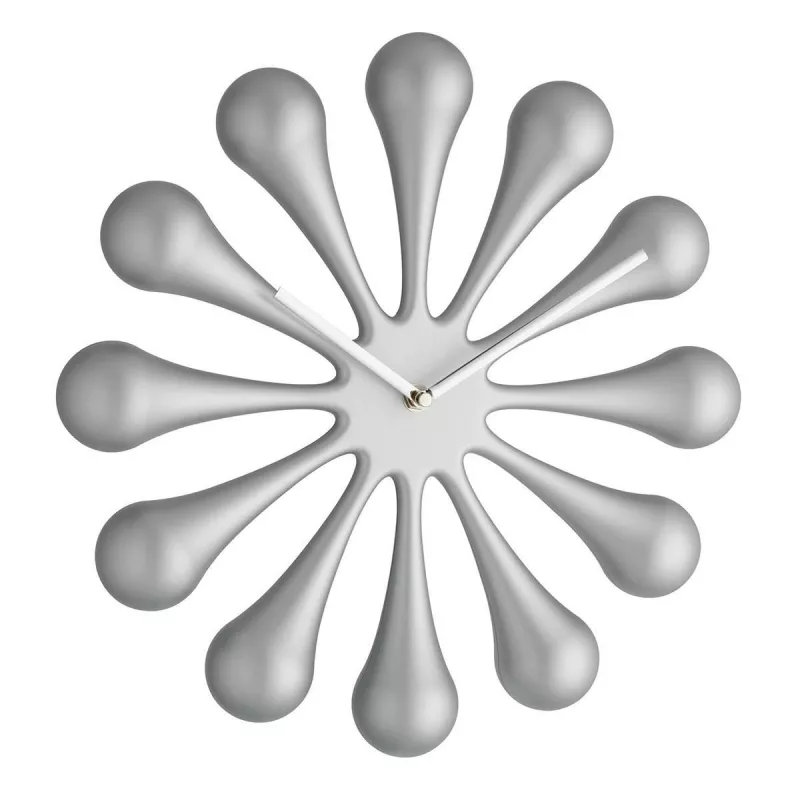 Ceas de perete analog, creat de designer, model ASTRO, argintiu metalic mat, TFA 60.3008, [],bestfam.ro