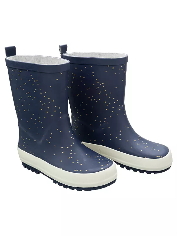 Cizme din cauciuc natural, model Indigo Dots, [],bestfam.ro