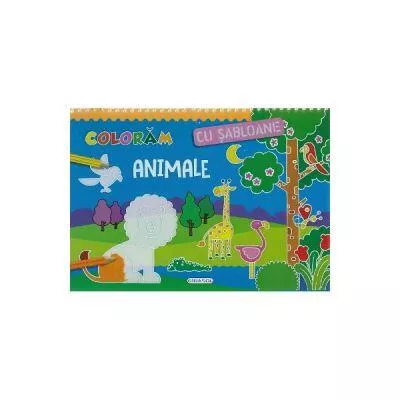 Coloram cu sabloane - Animale - Girasol, [],bestfam.ro
