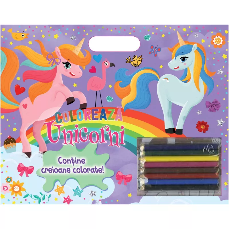 Coloreaza - Unicorni (creioane), [],bestfam.ro