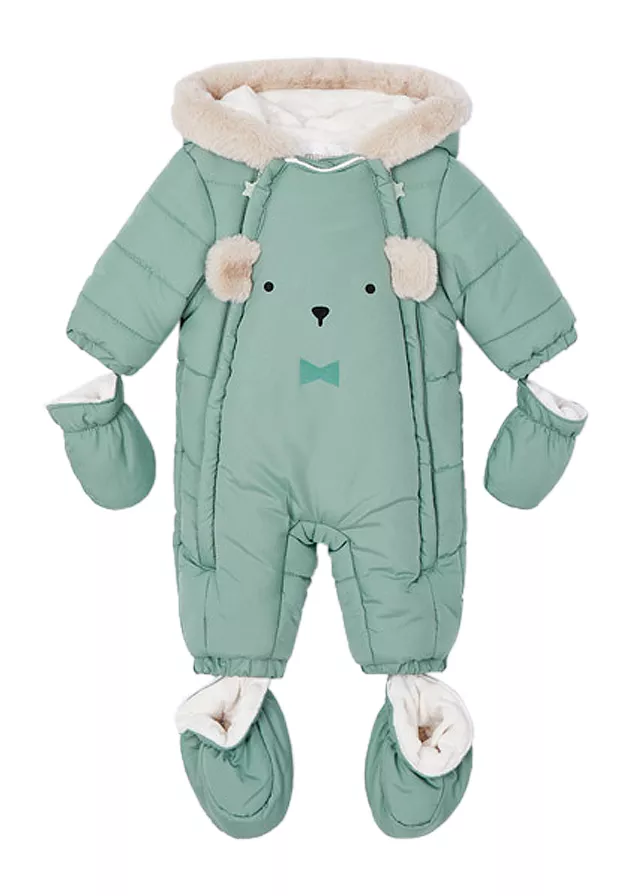 Combinezon microfibra ECOFRIENDS - Verde - Mayoral  4-6 luni, [],bestfam.ro