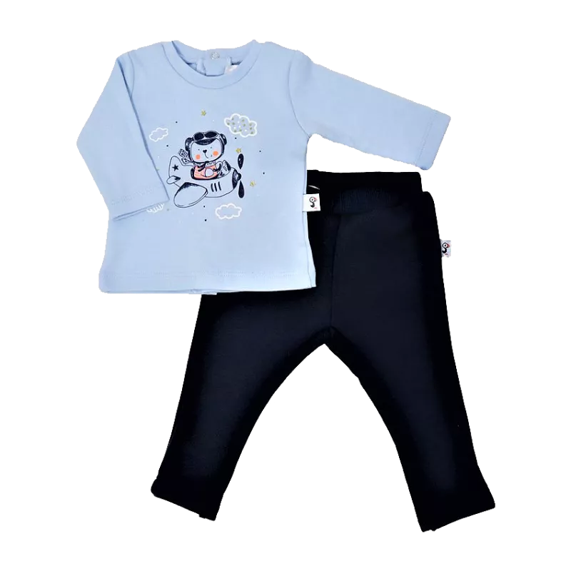 Compleu 2 piese - Urs aviator, [],bestfam.ro