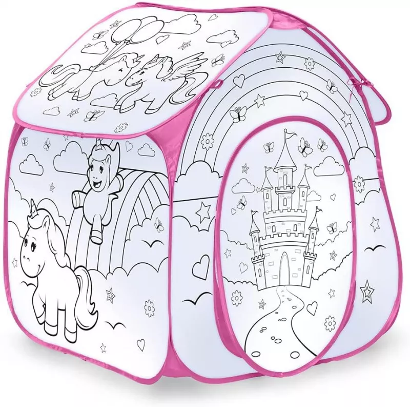 Cort de joaca si de colorat - Unicorn, [],bestfam.ro