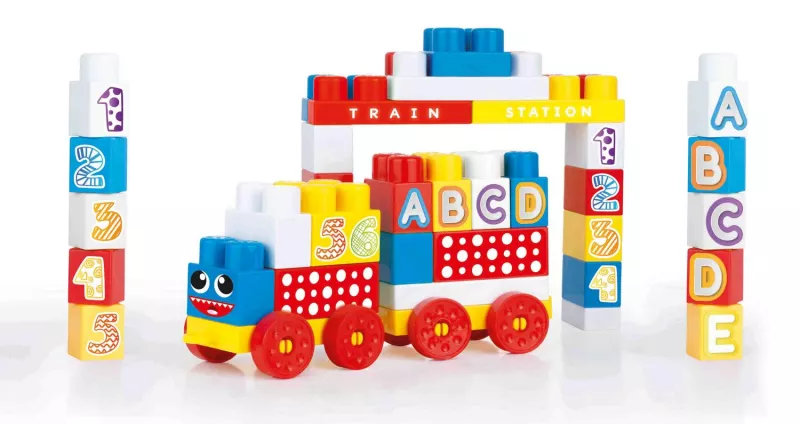 Cuburi de construit din plastic - 50 piese, [],bestfam.ro