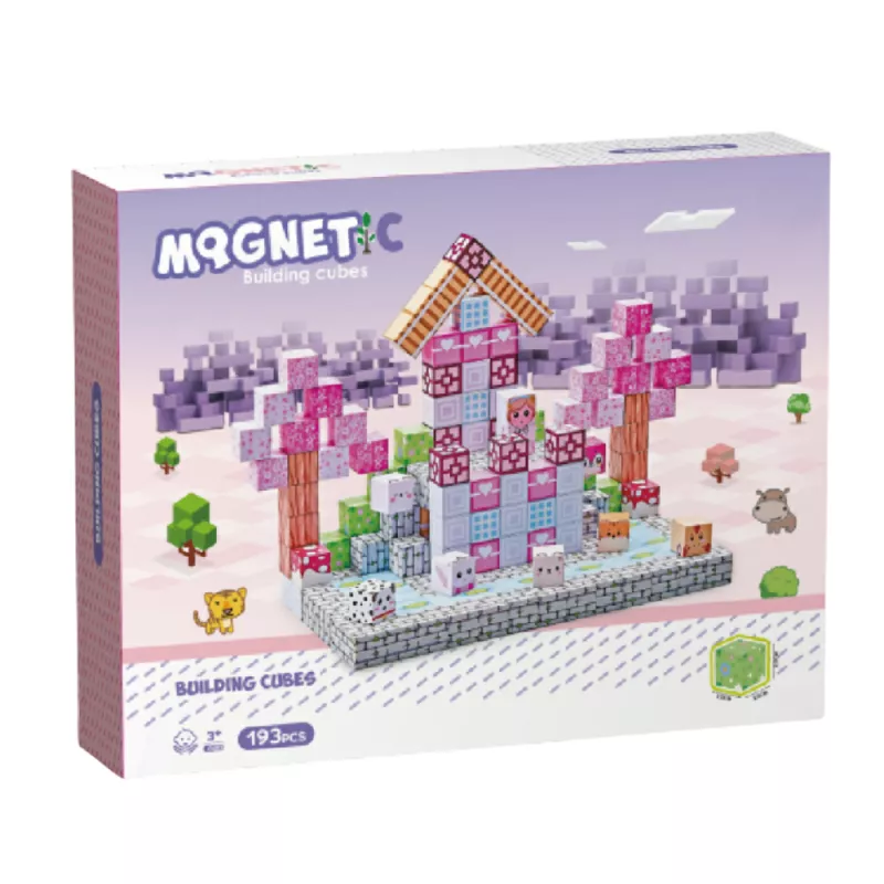 Cuburi magnetice  - Universul printeselor 193 piese (2 cm), [],bestfam.ro