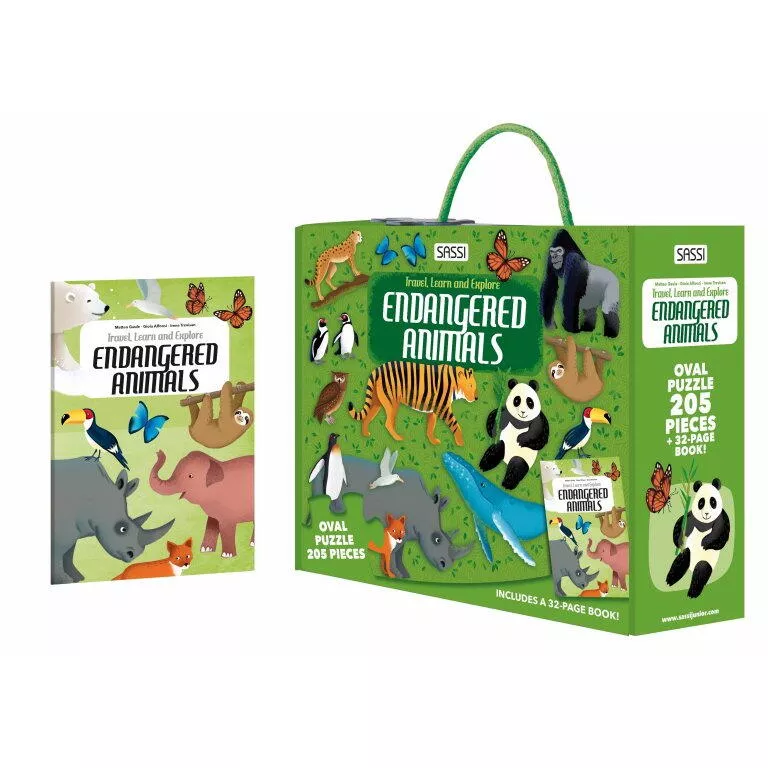 Cunoaste si exploreaza - Puzzle Animale pe cale de disparitie (205 piese), [],bestfam.ro