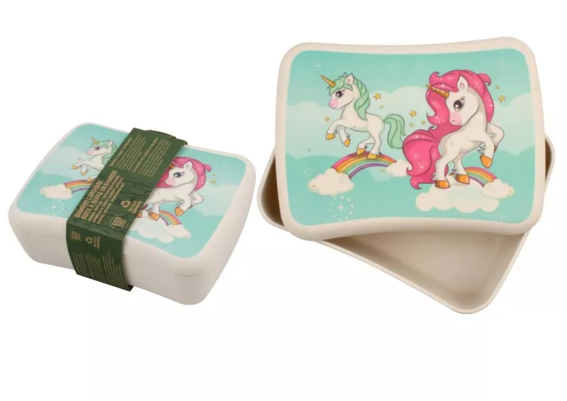 Cutie pentru pranz din bambus - Unicorn, [],bestfam.ro