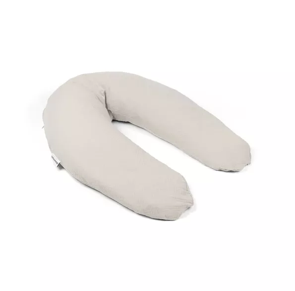 Doomoo - Perna mare 3 in 1 Comfy Big Tetra Almond din bumbac organic: perna gravide, suport pentru hranire, suport pentru bebe, [],bestfam.ro