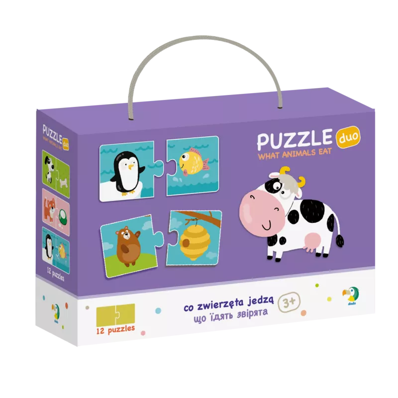 Duo Puzzle - Hrana animalelor (2 piese), [],bestfam.ro