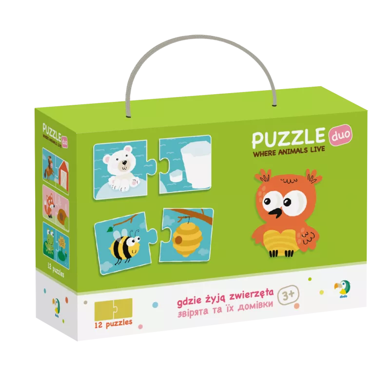 Duo Puzzle - Unde traiesc animalele? (2 piese), [],bestfam.ro