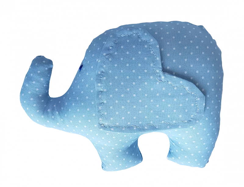 Elefantel din panza - Bleu - Papusile Vesele, [],bestfam.ro