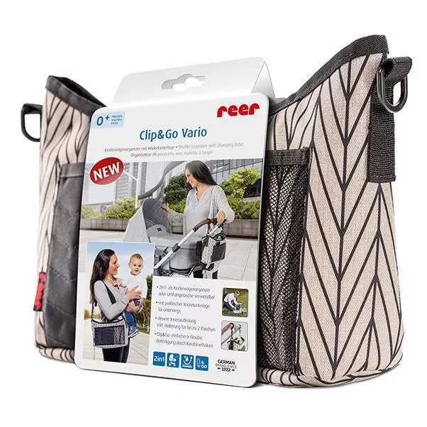Geanta organizator cu aleza pentru schimbat scutecul bebelusului Reer Clip&Go Vario 84072, [],bestfam.ro