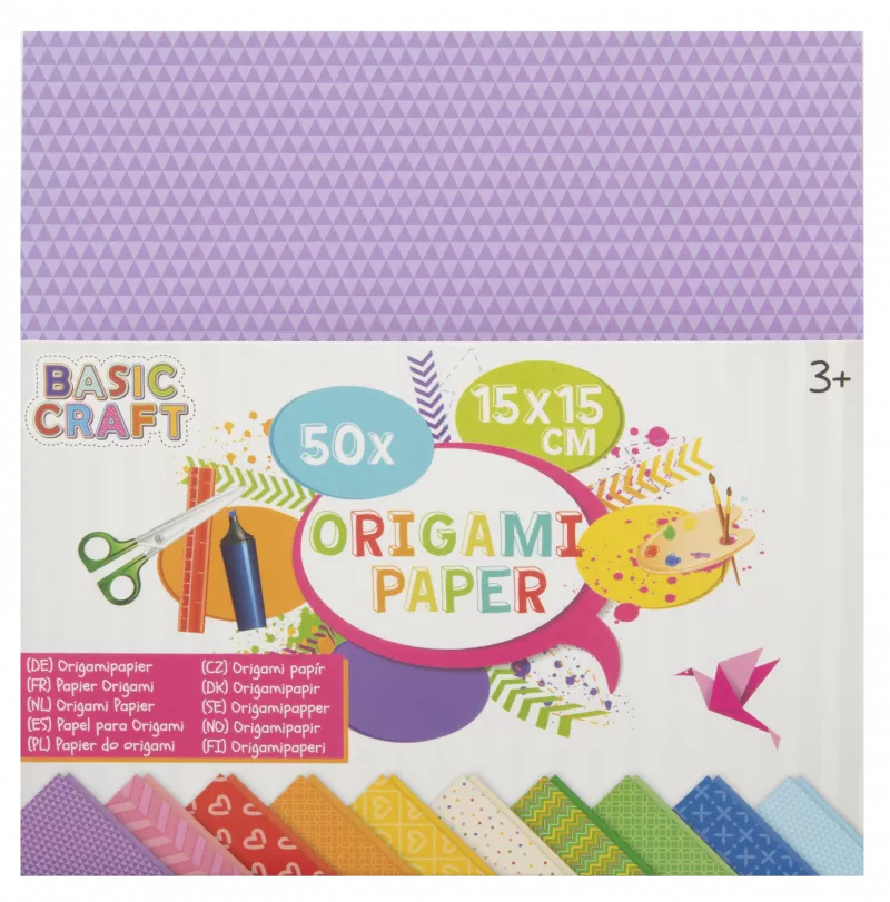 Hartie origami 15 x 15 cm, 50 file, [],bestfam.ro