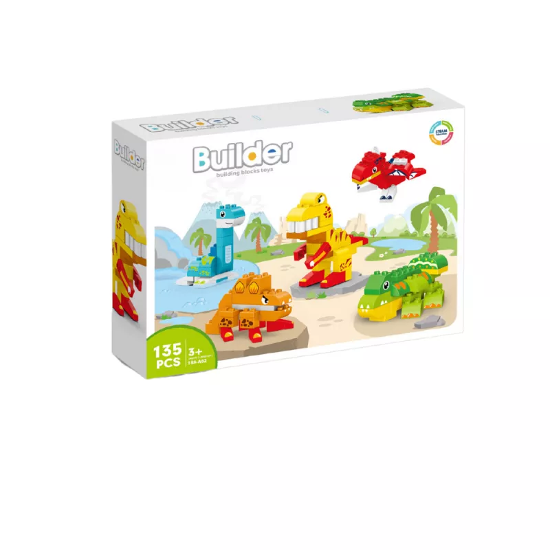 Joc de constructie STEAM - Dinozauri (135 piese), [],bestfam.ro