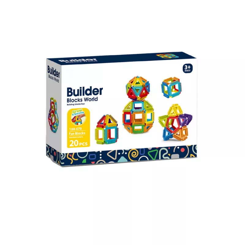 Joc de constructie STEAM - Forme magice (20 piese), [],bestfam.ro