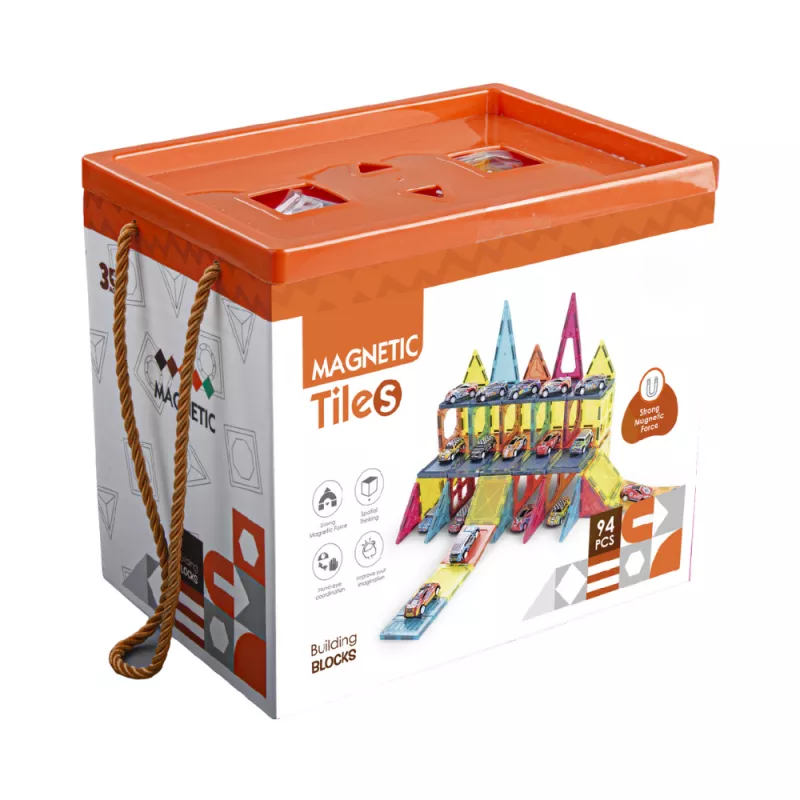 Joc magnetic - Parcarea masinutelor 94 piese (7.5 cm), [],bestfam.ro