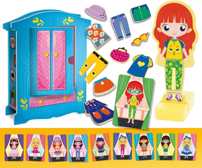 Joc magnetic Montessori - Parada modei, [],bestfam.ro