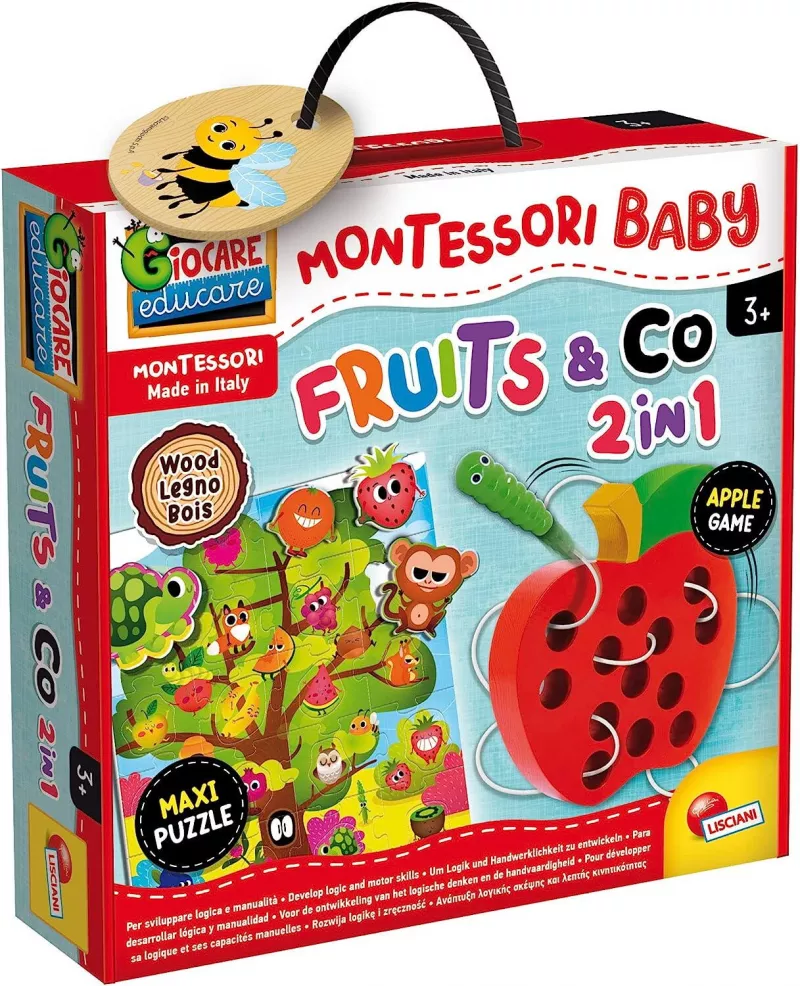 Joc Montessori 2 in 1 - Fructe, [],bestfam.ro