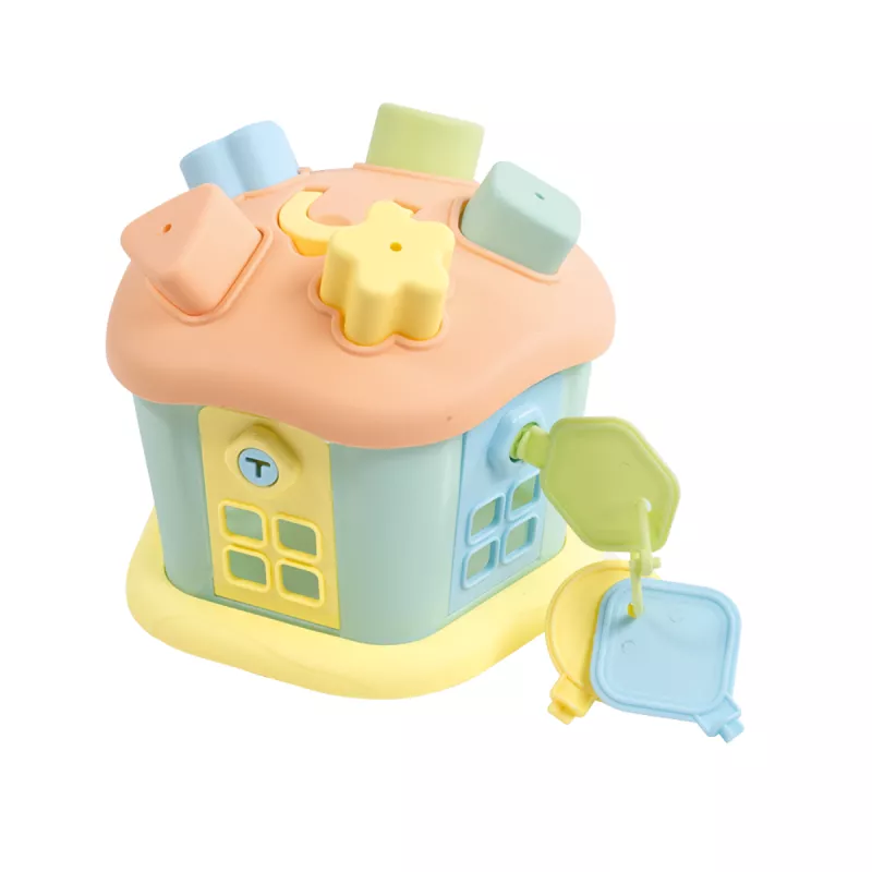 Joc sortare - Casuta vesela cu chei - Pastel, [],bestfam.ro