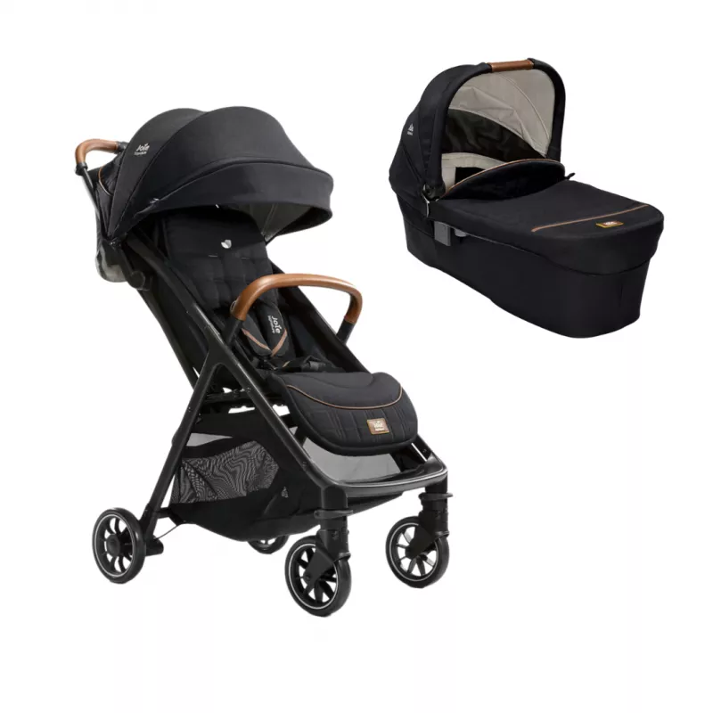 Joie - Carucior pentru copii ultracompact 2 in 1 Parcel, nastere - 22 kg, Signature Eclipse (Carucior Parcel Eclipse + Landou Ramble XL Eclipse), [],bestfam.ro