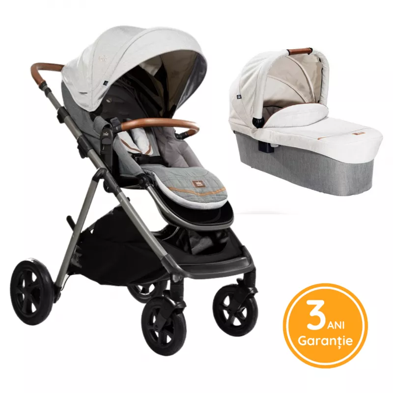 Joie - Carucior multifunctional 2 in 1, reglabil pe inaltime, Aeria Signature Oyster, [],bestfam.ro