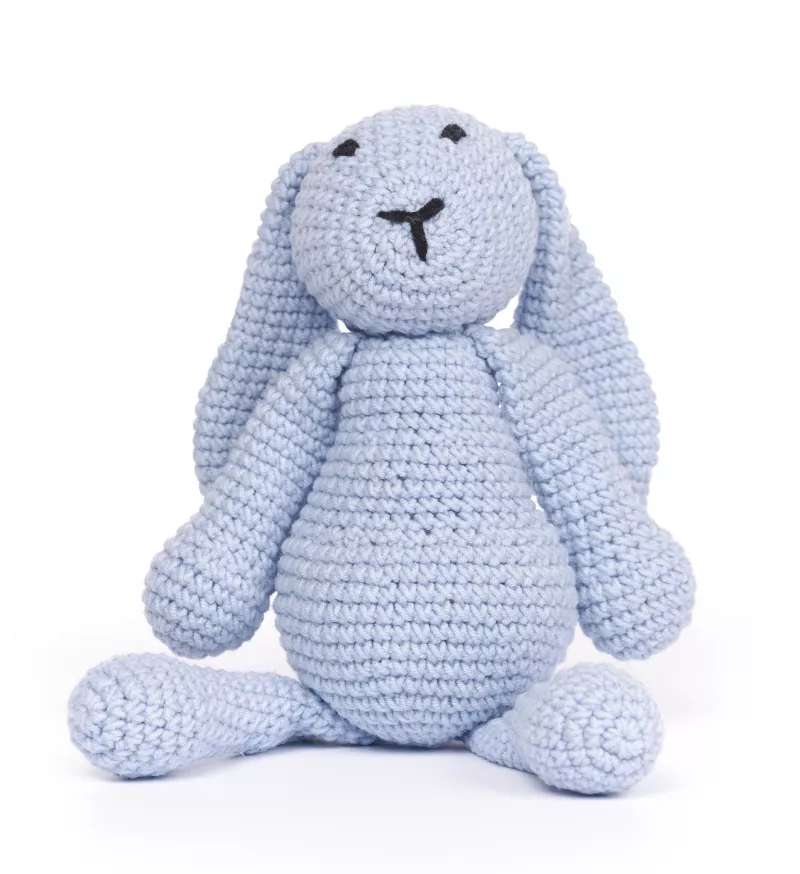 Jucarie crosetata manual - Iepurele Bunny - albastru - Maimutzeria Tiarra, [],bestfam.ro