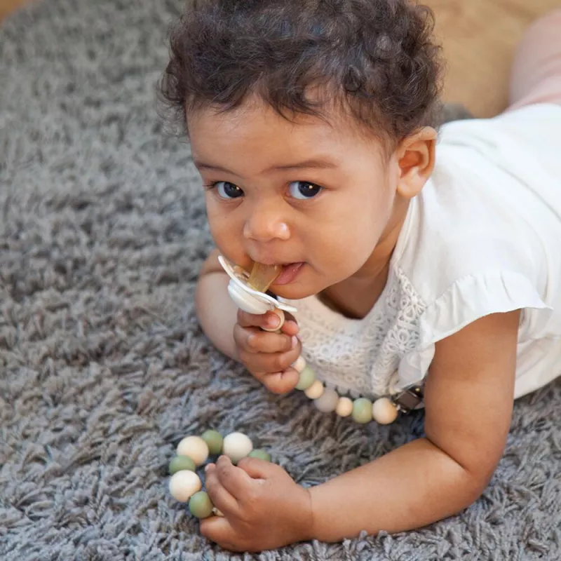 Jucarie de apucare cu inele din lemn si margele din cauciuc natural, Gruenspecht 694-V1, [],bestfam.ro