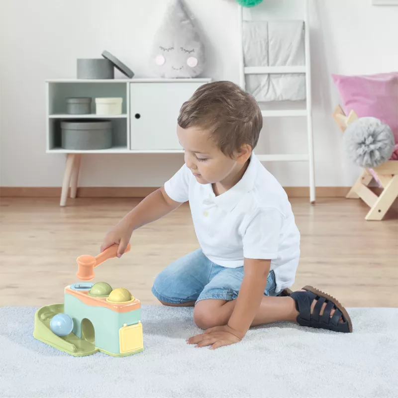 Jucarie dexteritate - Cursa bilutelor - Pastel, [],bestfam.ro