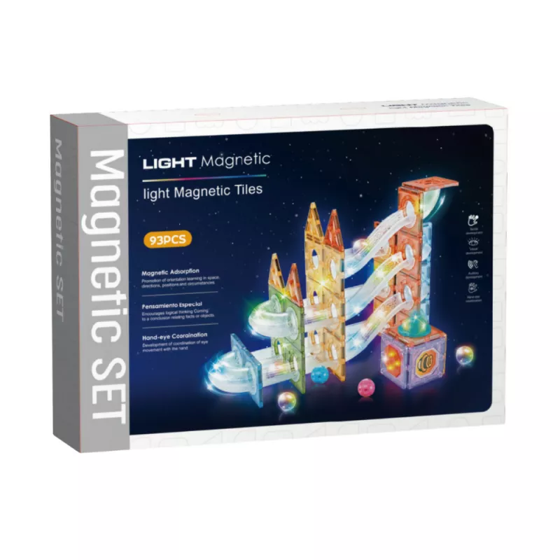 Labirint magnetic Diamond cu lumini -  93 piese (7.5 cm), [],bestfam.ro