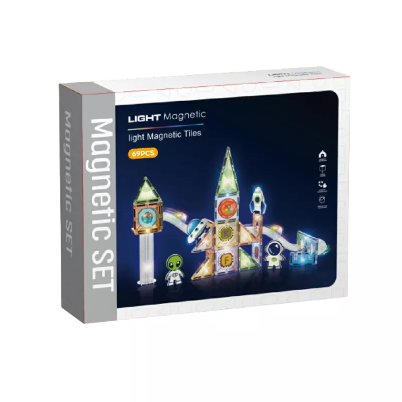 Labirint magnetic Diamond cu lumini - In spatiu 69 piese (7.5 cm), [],bestfam.ro