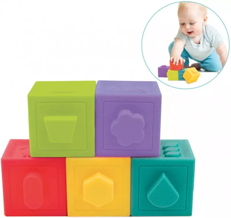 Set 5 cuburi constructie - Ludi, [],bestfam.ro