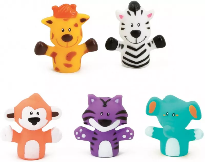 Set 5 marionete deget - Safari animals - Ludi, [],bestfam.ro