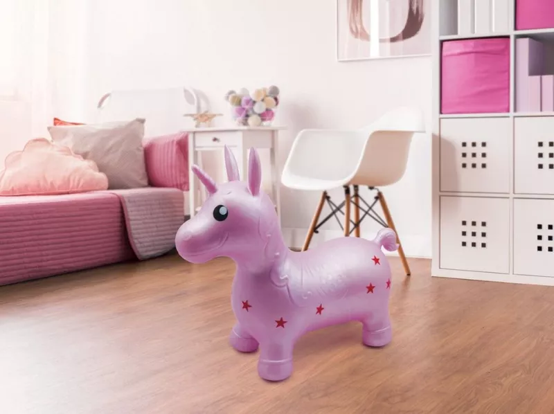 Unicorn saltaret, roz - Ludi, [],bestfam.ro
