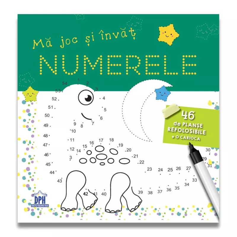 MA JOC SI INVAT NUMERELE - 46 de planse refolosibile + o carioca, [],bestfam.ro
