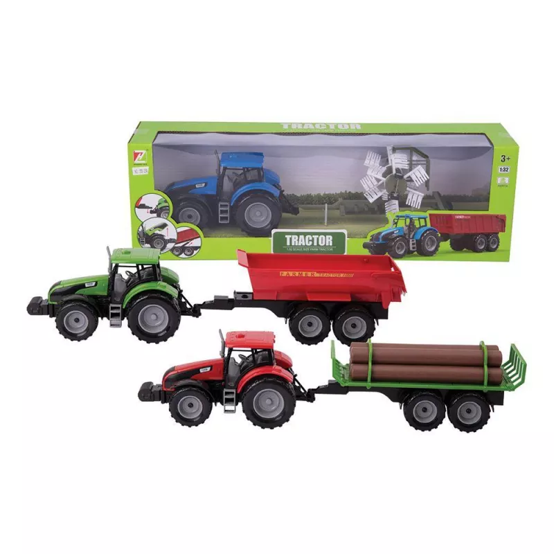 Macheta tractor cu remorca - scara 1:32, [],bestfam.ro