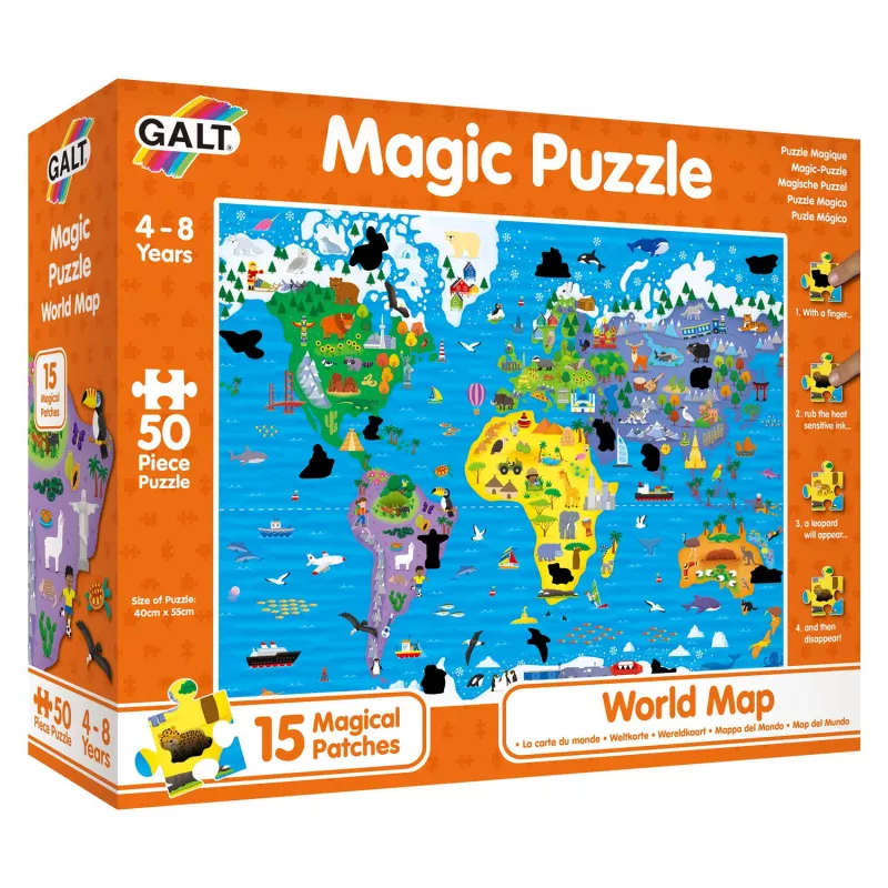 Magic Puzzle - Harta lumii ( 50 piese), [],bestfam.ro