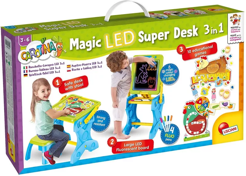 Masuta de activitati 3 in 1 cu LED, [],bestfam.ro