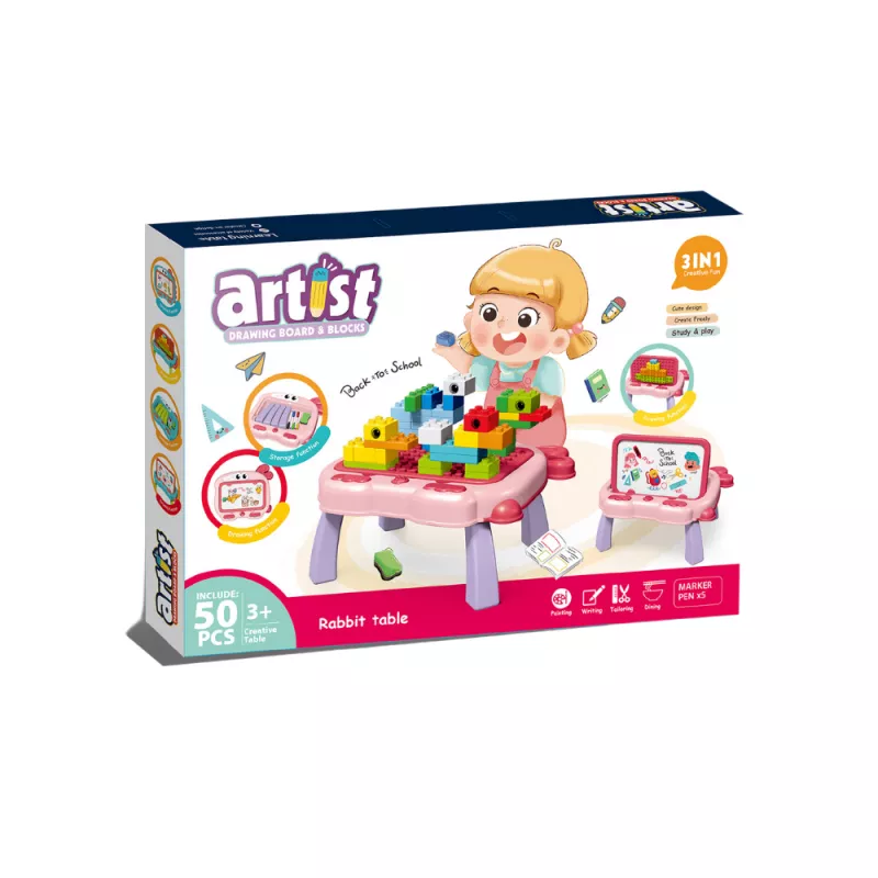 Masuta multifunctionala 3 in 1 pentru constructie - Iepuras, [],bestfam.ro