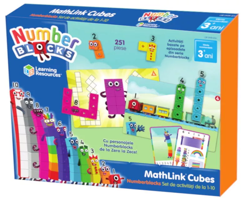 MathLink®Cubes Numberblocks in romana - Set de activitati de la 1 - 10, [],bestfam.ro