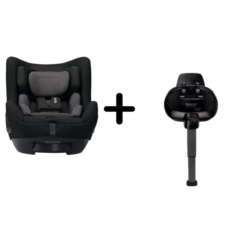 Nuna - Set Scaun auto rotativ i-Size TODL next Caviar, 40-105 cm + Baza isofix BASE next i-Size pentru TODL next, [],bestfam.ro